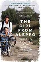 The Girl from Aleppo. Image of a young woman in a wheelchair being pushed along a dirt road by another young woman.